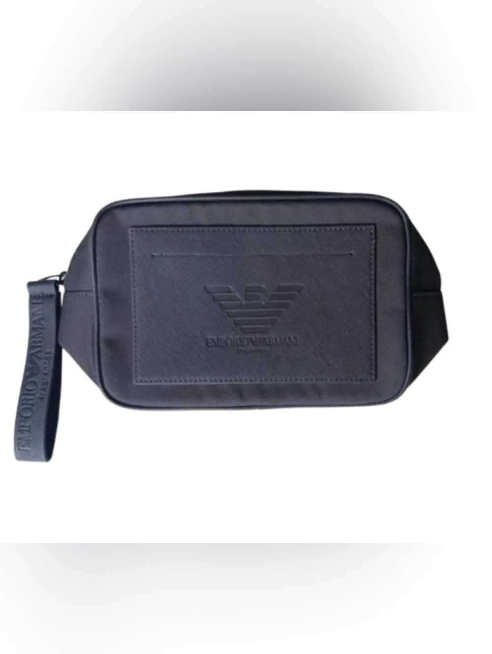 Emporio Armani Fragrances Pouch Dark Gray Dopp Bag Toiletry Travel Case New